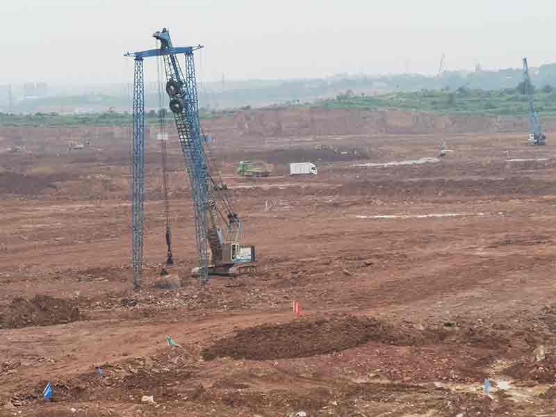 东盛云强夯公司承建湖北宜昌邦普一体化宜化子项目施工现场